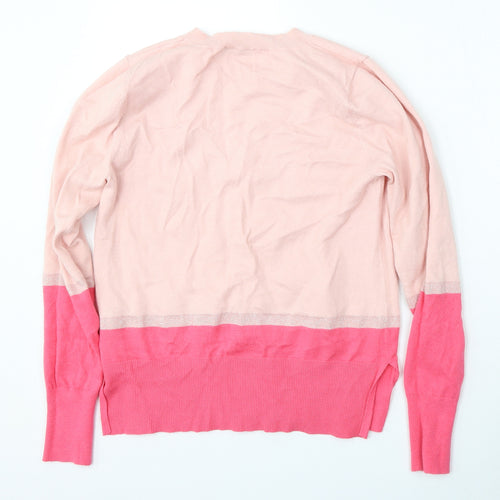 Oasis Womens Pink Round Neck  Viscose Pullover Jumper Size M