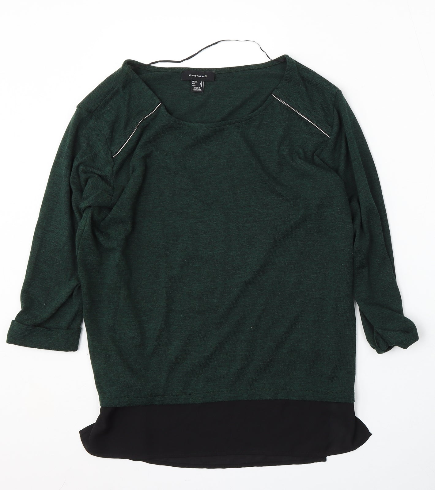 Atmosphere Womens Green Round Neck  Polyester Pullover Jumper Size 12
