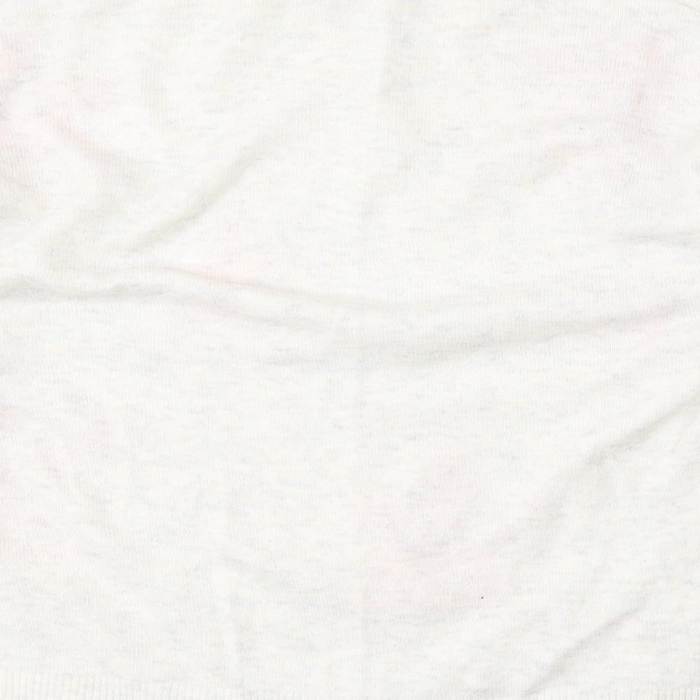 F&F Womens Beige Round Neck  Polyacrylate Fibre Pullover Jumper Size 14