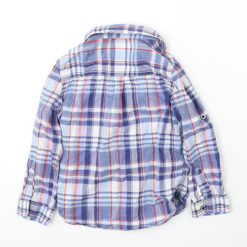 M Boys Multicoloured Plaid Cotton Basic Button-Up Size 3-4 Years Collared