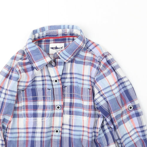 M Boys Multicoloured Plaid Cotton Basic Button-Up Size 3-4 Years Collared