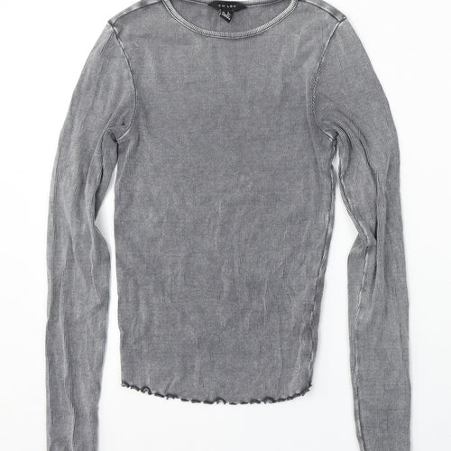 New Look Womens Grey Round Neck  Cotton Pullover Jumper Size 6
