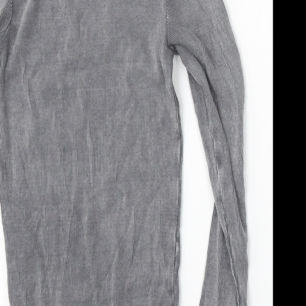 New Look Womens Grey Round Neck  Cotton Pullover Jumper Size 6