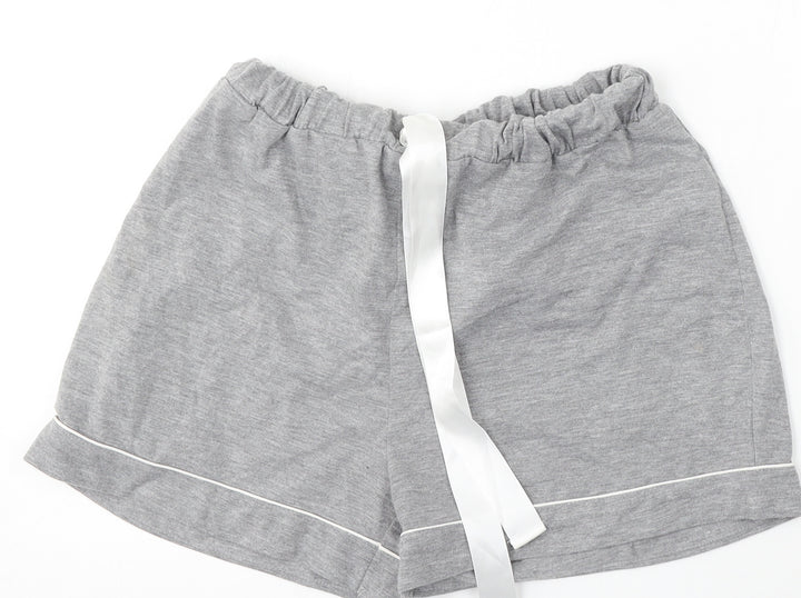 Boohoo Womens Grey Cotton Sweat Shorts Size 6 L4 in Regular