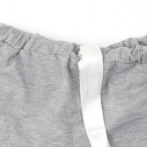 Boohoo Womens Grey  Cotton Sweat Shorts Size 6 L4 in Regular