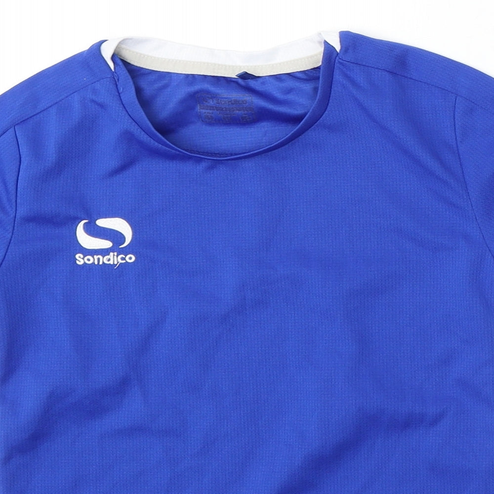 Sondico Boys Blue  Polyester Basic T-Shirt Size 9-10 Years Round Neck