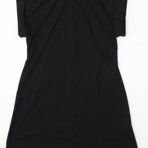 Dorothy Perkins Womens Black  Polyester Shift  Size 12  Round Neck