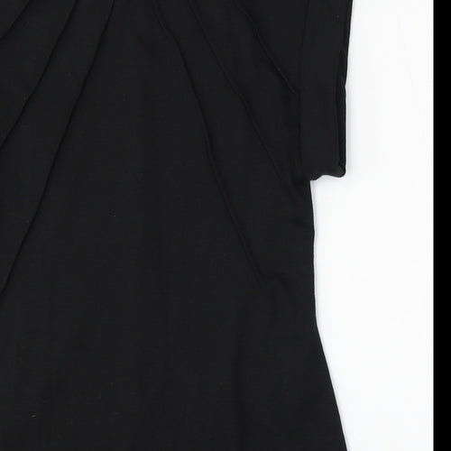 Dorothy Perkins Womens Black  Polyester Shift  Size 12  Round Neck