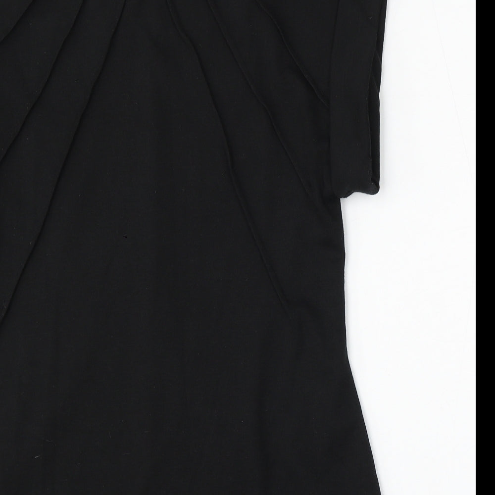Dorothy Perkins Womens Black  Polyester Shift  Size 12  Round Neck