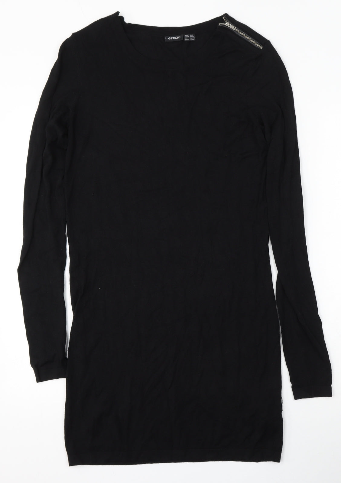 ESMARA Womens Black  Viscose Jumper Dress  Size 10  Round Neck