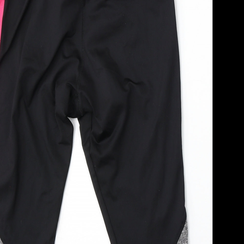 F&F  Womens Black  Polyester Cropped Trousers Size L L18 in Regular