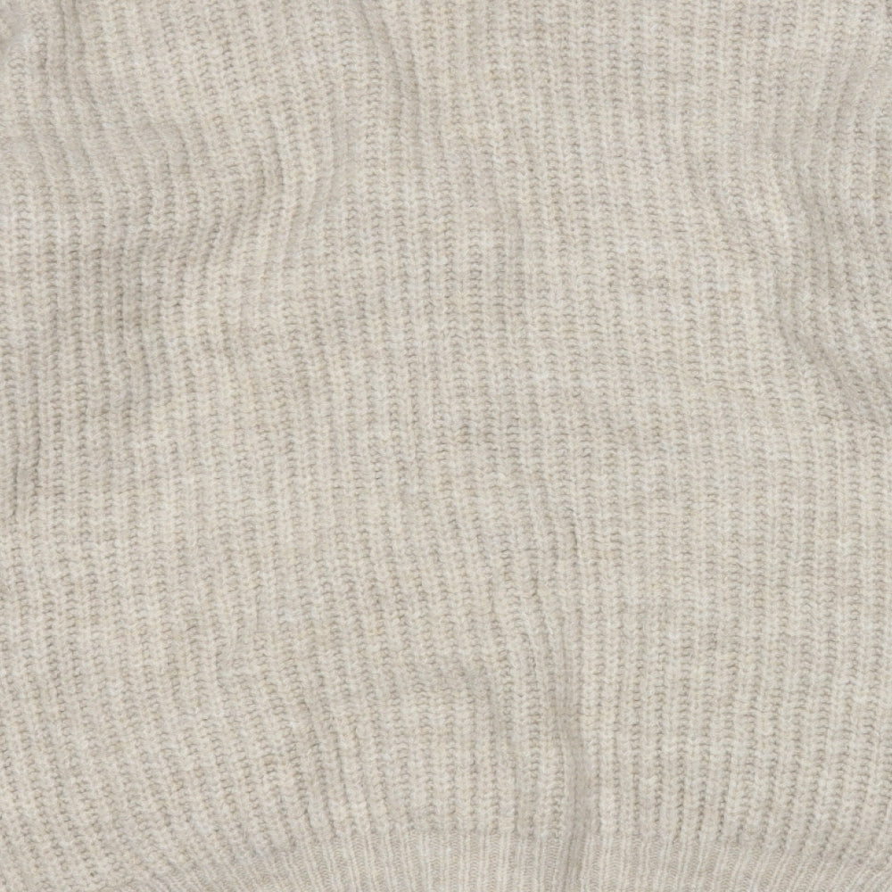 Very Womens Beige V-Neck  Acrylic Cardigan Jumper Size 14