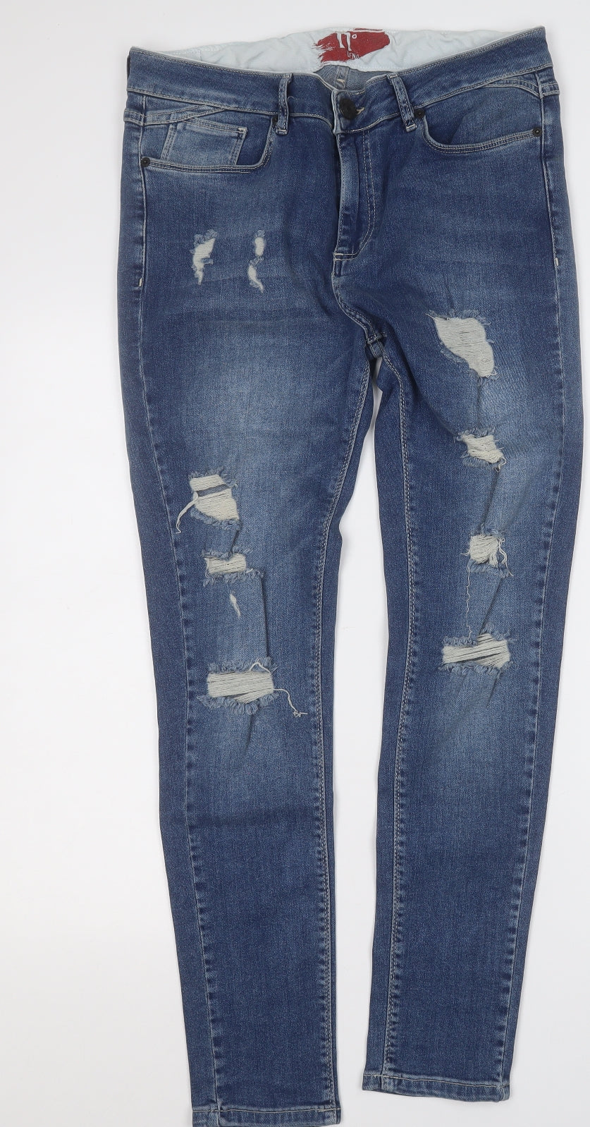 11 degrees Mens Blue  Cotton Skinny Jeans Size 36 L28 in Regular
