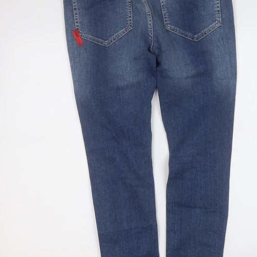 11 degrees Mens Blue  Cotton Skinny Jeans Size 36 L28 in Regular