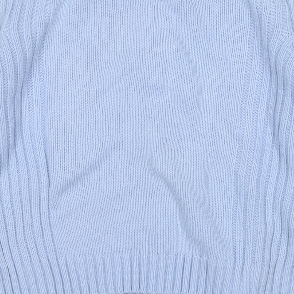 Atmosphere Womens Blue Mock Neck  Acrylic Full Zip Jumper Size 12