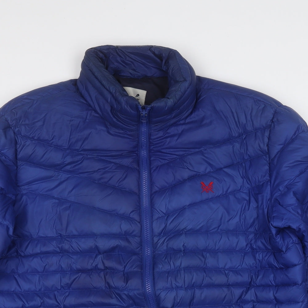Crew Clothing Mens Blue   Puffer Jacket Coat Size M