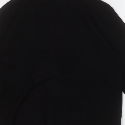 the stock shop Womens Black Mock Neck  Acrylic Full Zip Jumper Size L