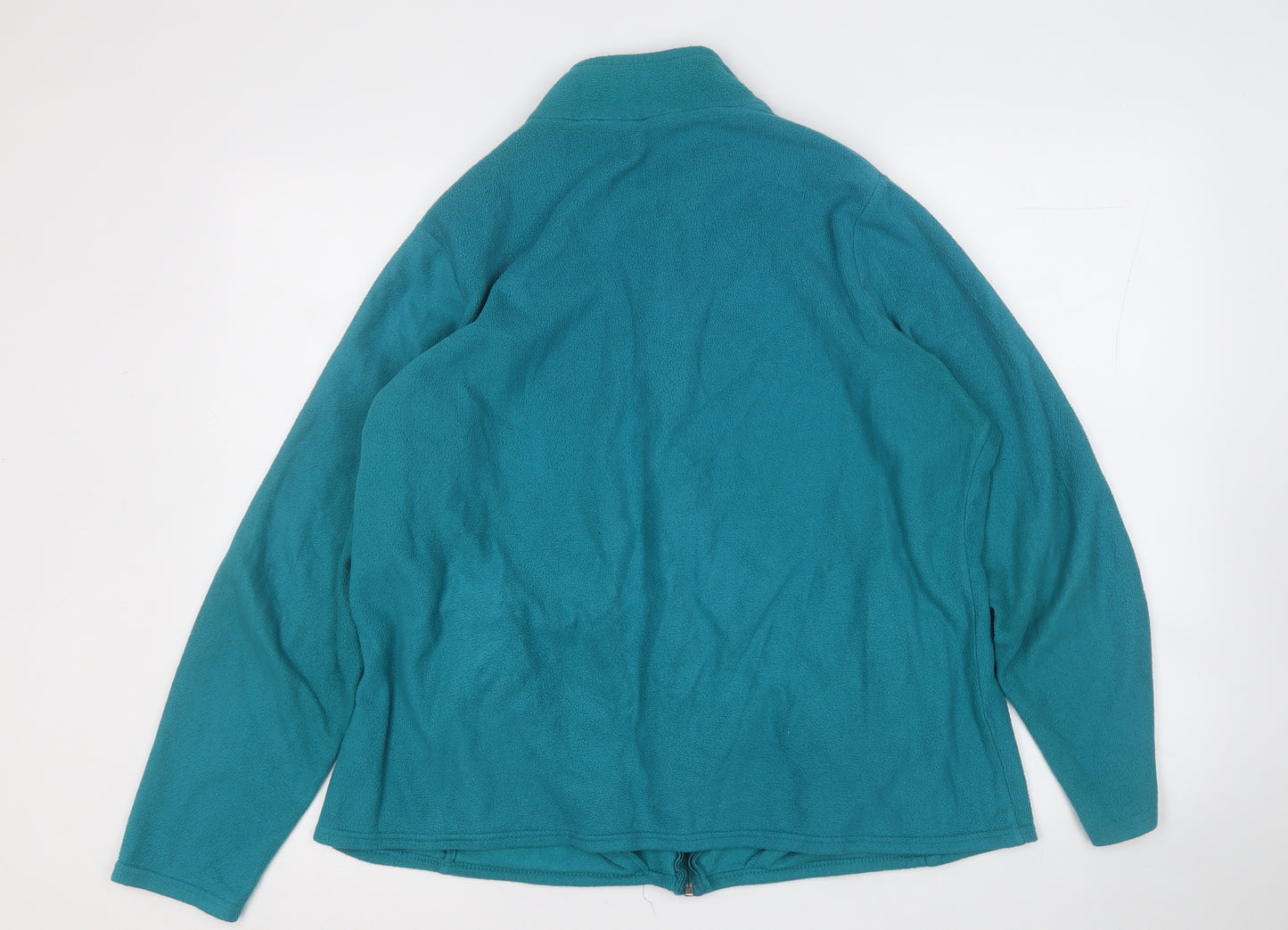 Marks and Spencer Womens Blue Round Neck  Polyester Full Zip Jumper Size 20