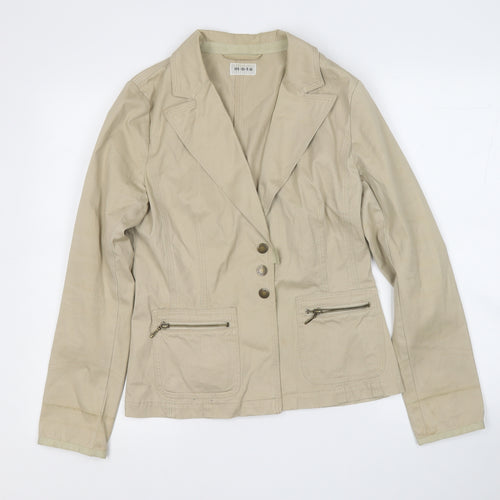 Moto Womens Beige   Jacket Blazer Size 12