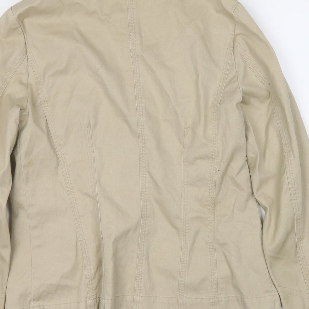 Moto Womens Beige   Jacket Blazer Size 12