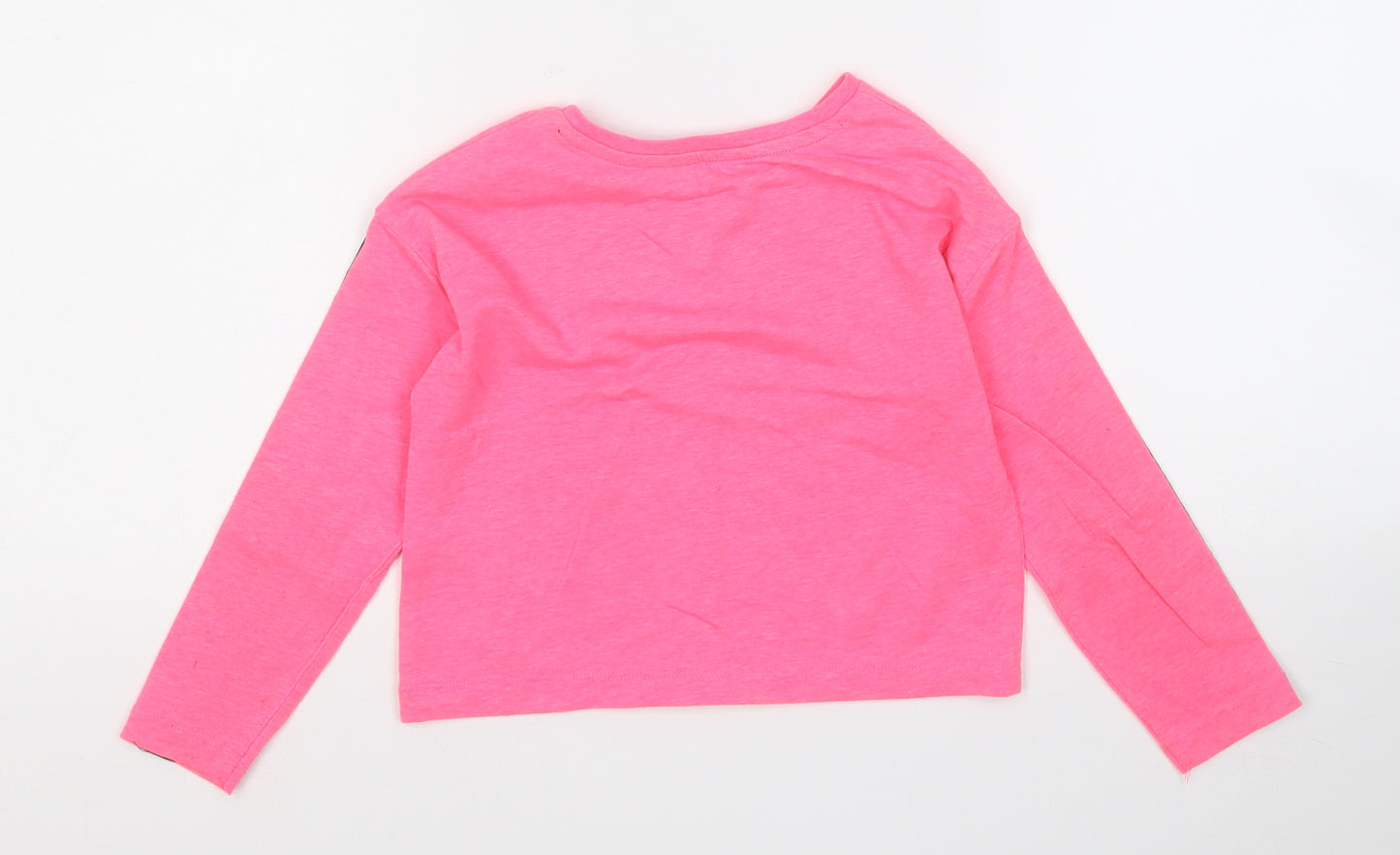 Dunnes Stores Girls Pink  Polyester Basic T-Shirt Size 4-5 Years Round Neck