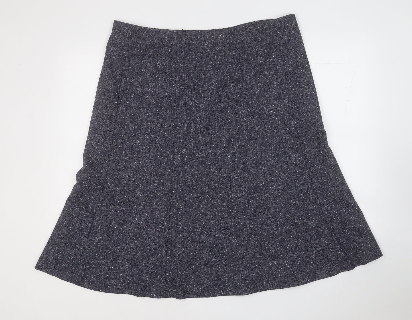 Marks and Spencer Womens Blue  Polyester Skater Skirt Size 18