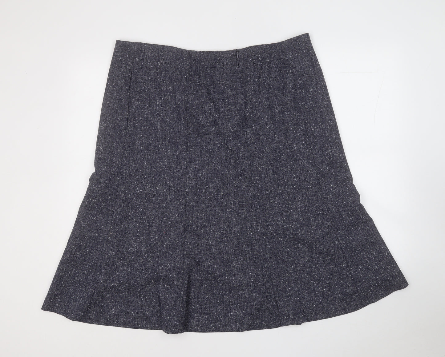 Marks and Spencer Womens Blue  Polyester Skater Skirt Size 18