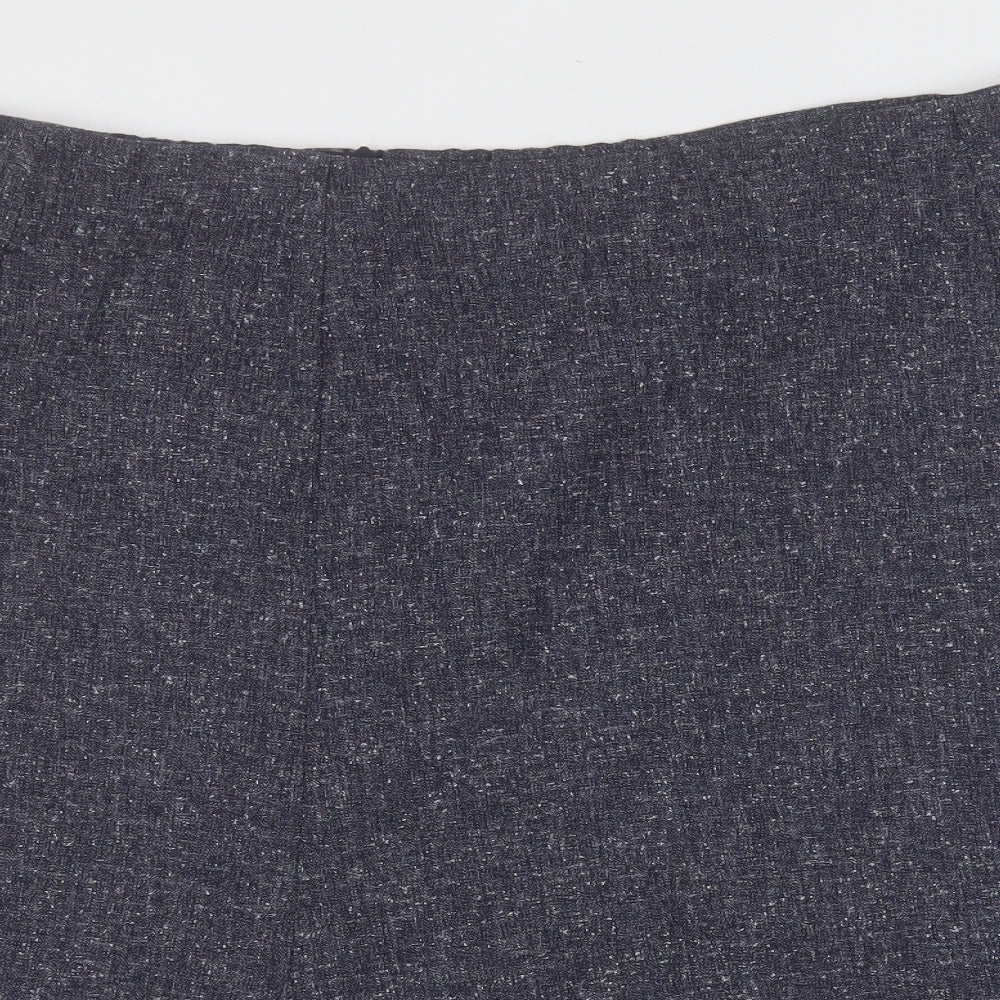 Marks and Spencer Womens Blue  Polyester Skater Skirt Size 18