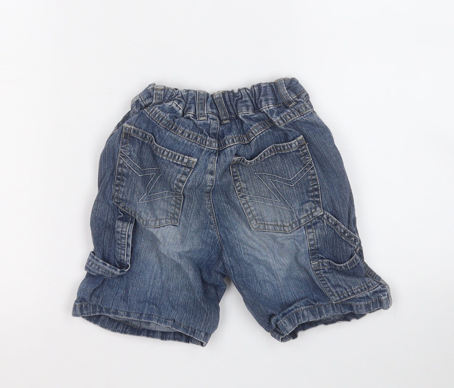 TU Boys Blue  Cotton Dungaree Shorts Shorts Size 3-4 Years  Regular