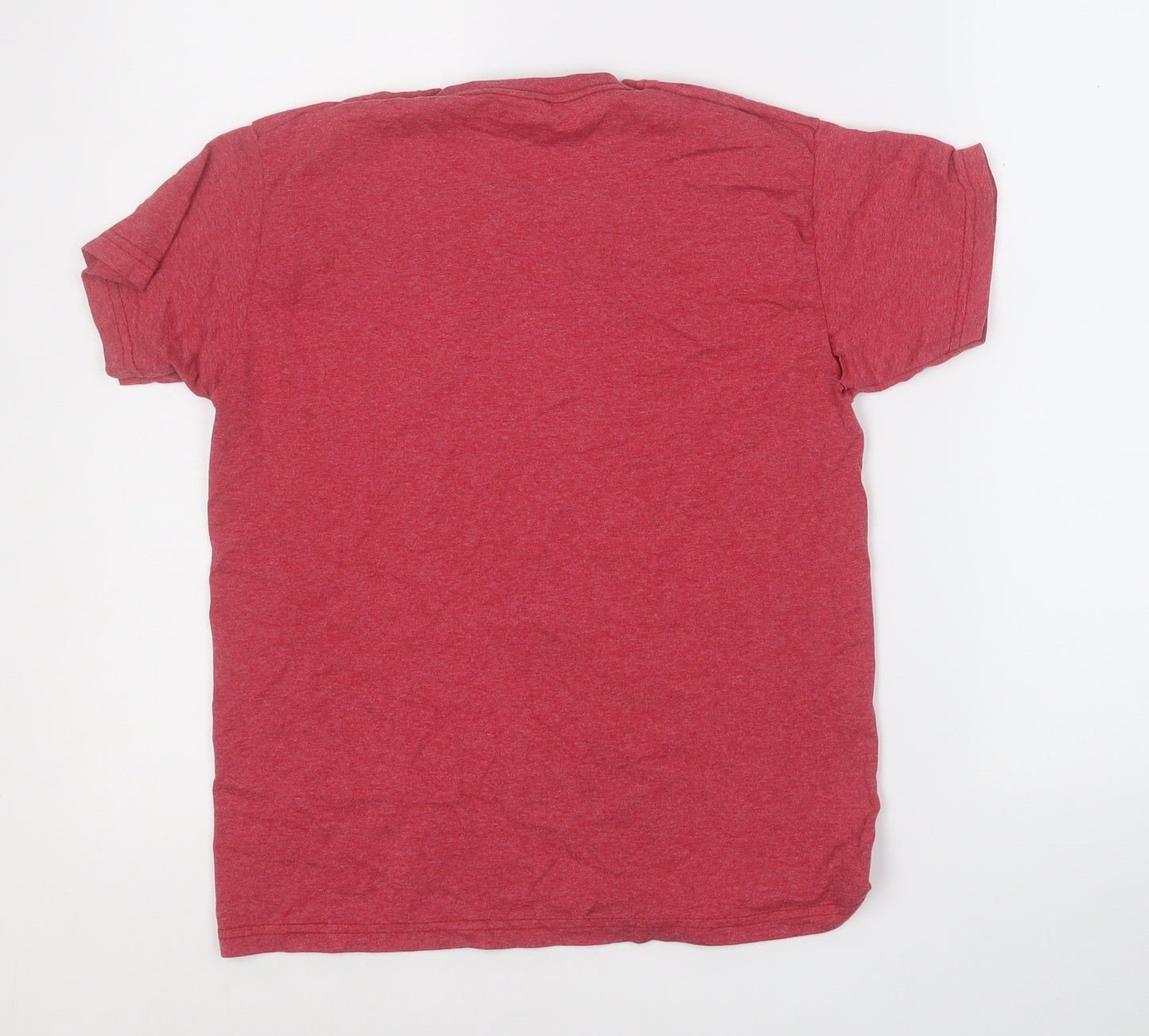 Fruit of the Loom Boys Red  Cotton Basic T-Shirt Size 9-10 Years Round Neck