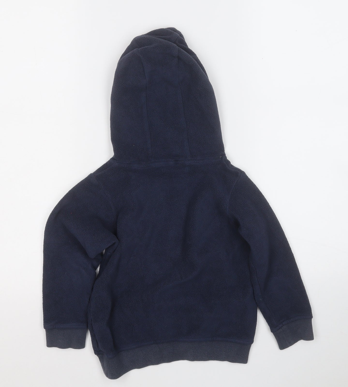 Marks and Spencer Boys Blue  Cotton Pullover Hoodie Size 4 Years   - Shark