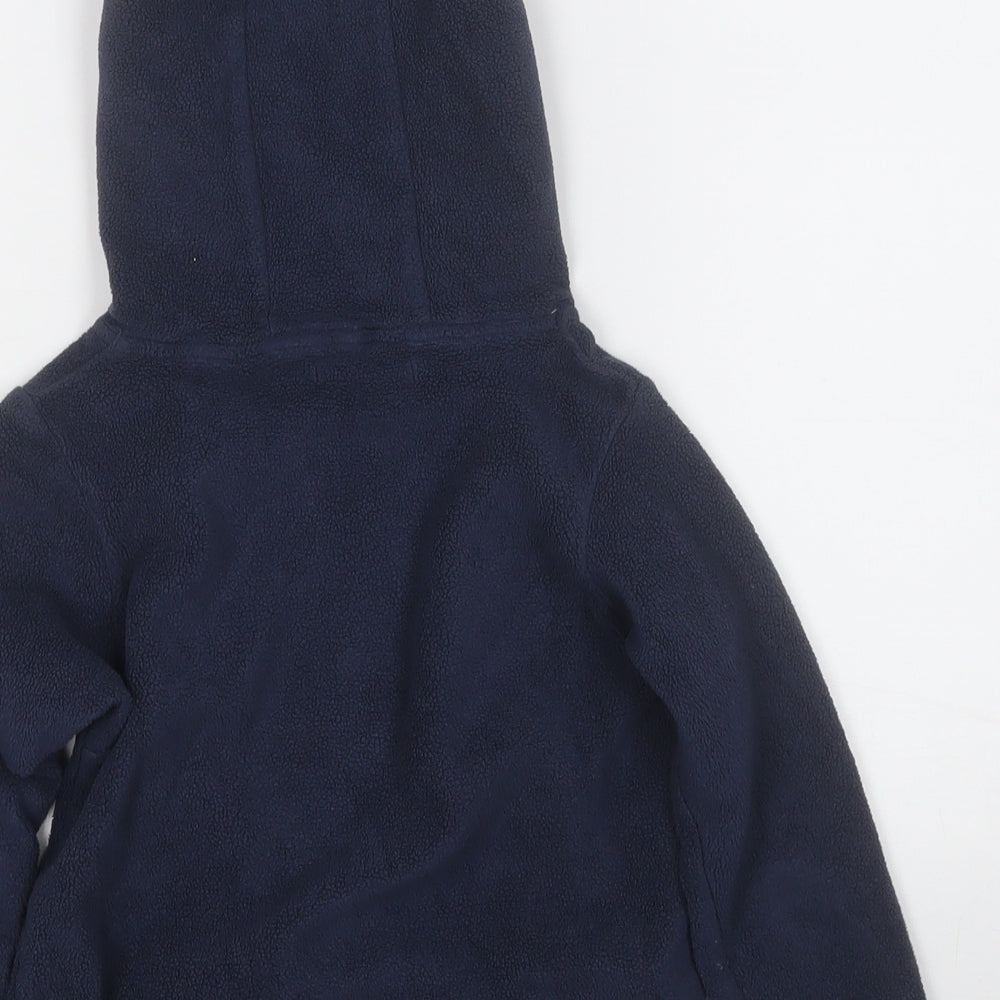 Marks and Spencer Boys Blue  Cotton Pullover Hoodie Size 4 Years   - Shark