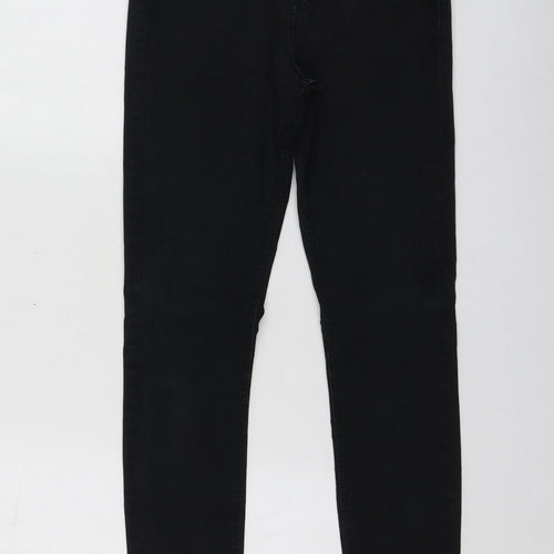 Topshop Womens Grey  Cotton Skinny Jeans Size 28 L26 in Regular