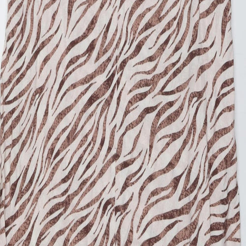 Primark Womens Pink Animal Print Polyester A-Line  Size 14  V-Neck