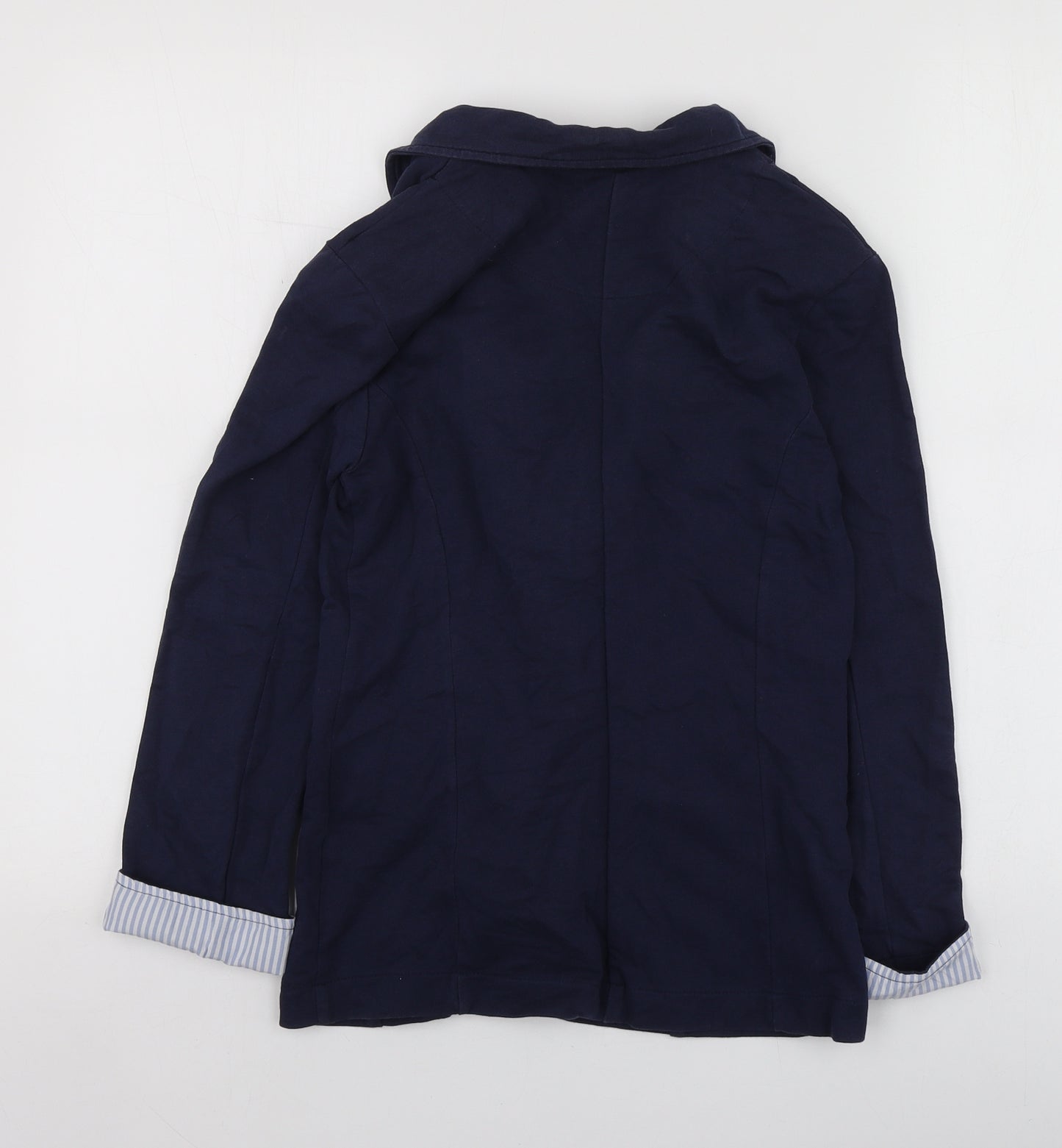 Internacionale Womens Blue  Cotton Jacket Blazer Size 6