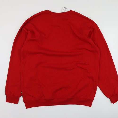 Novoco Mens Red  Cotton Pullover Hoodie Size 2XL