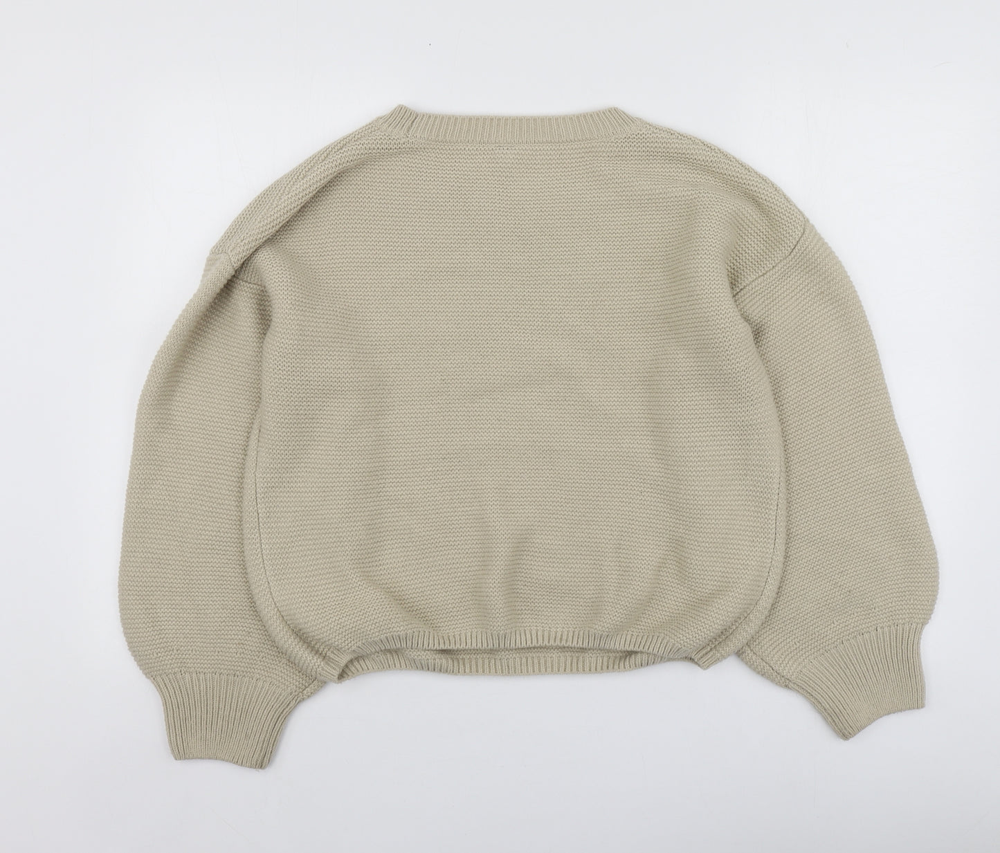 Onzie  Womens Beige Round Neck  Acrylic Pullover Jumper One Size