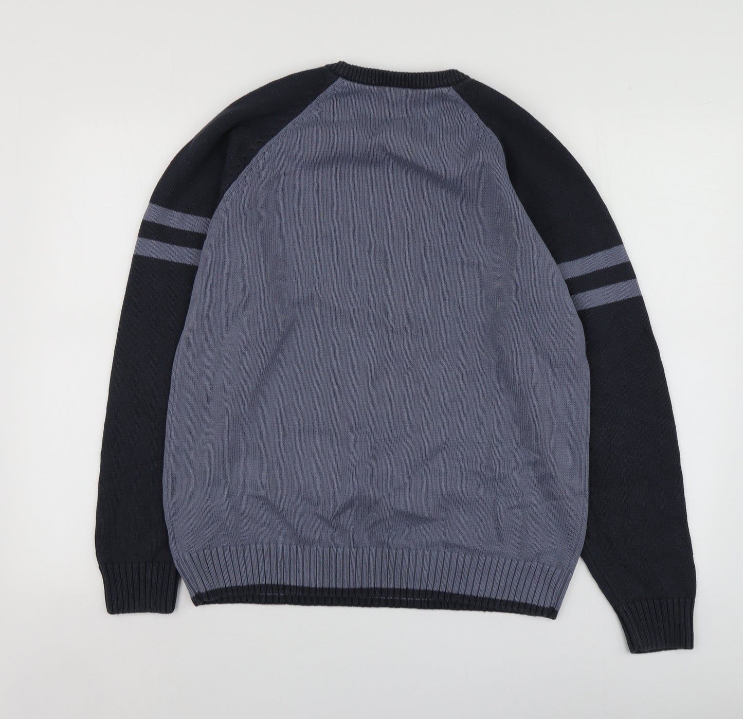 NEXT Mens Blue Round Neck  Cotton Pullover Jumper Size S