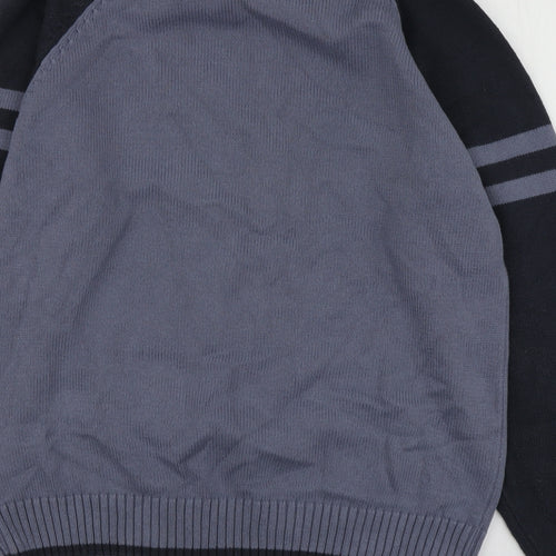 NEXT Mens Blue Round Neck  Cotton Pullover Jumper Size S