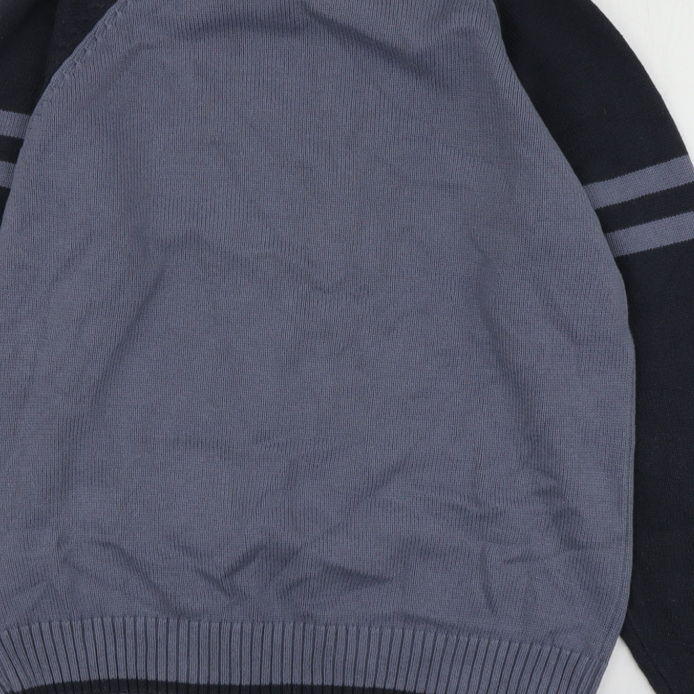 NEXT Mens Blue Round Neck  Cotton Pullover Jumper Size S