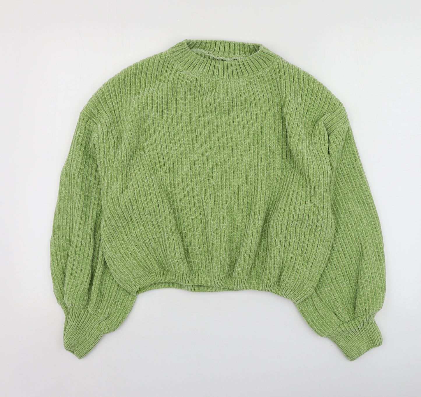 George Womens Green Round Neck  Polyester Pullover Jumper One Size