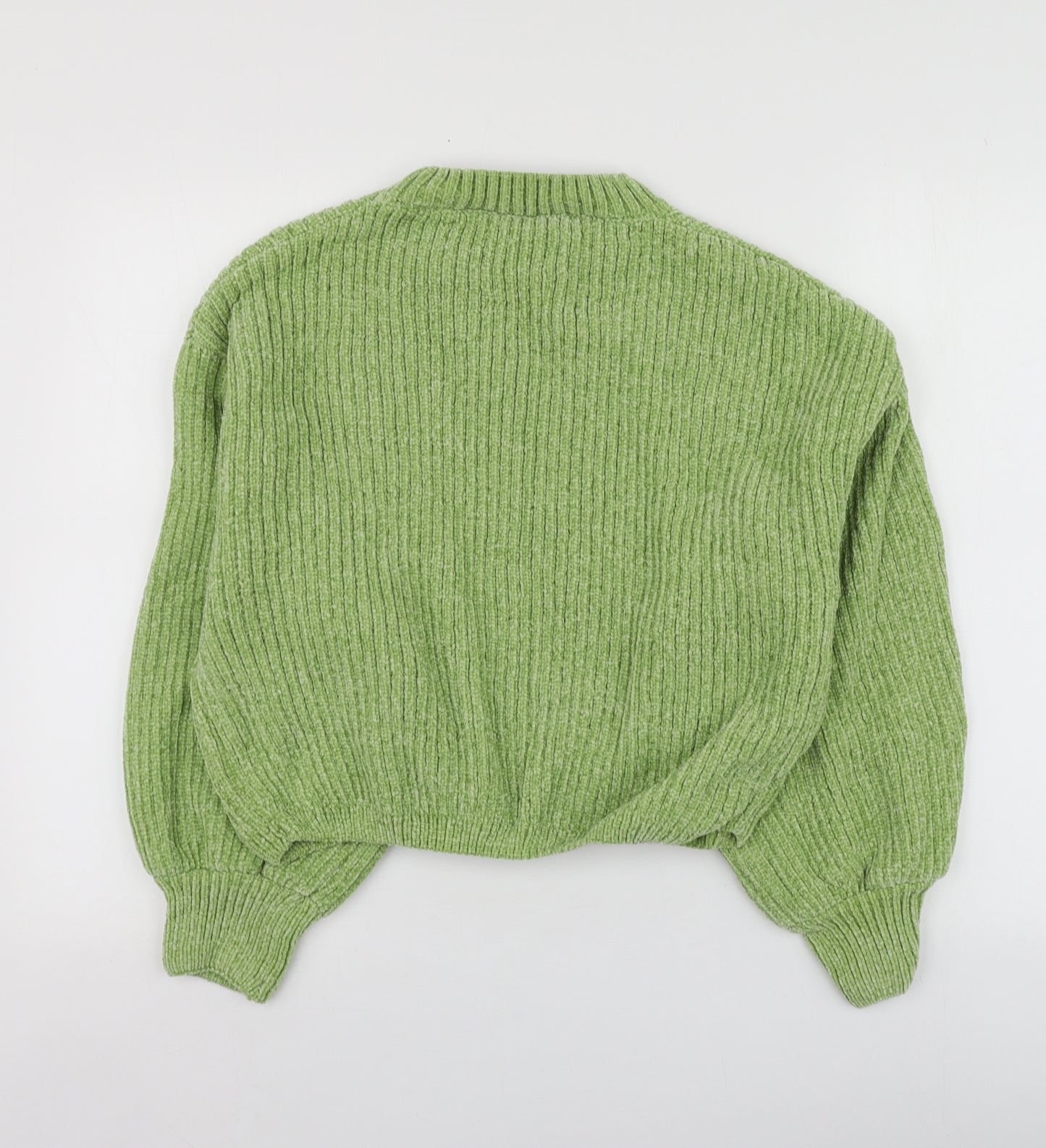 George Womens Green Round Neck  Polyester Pullover Jumper One Size