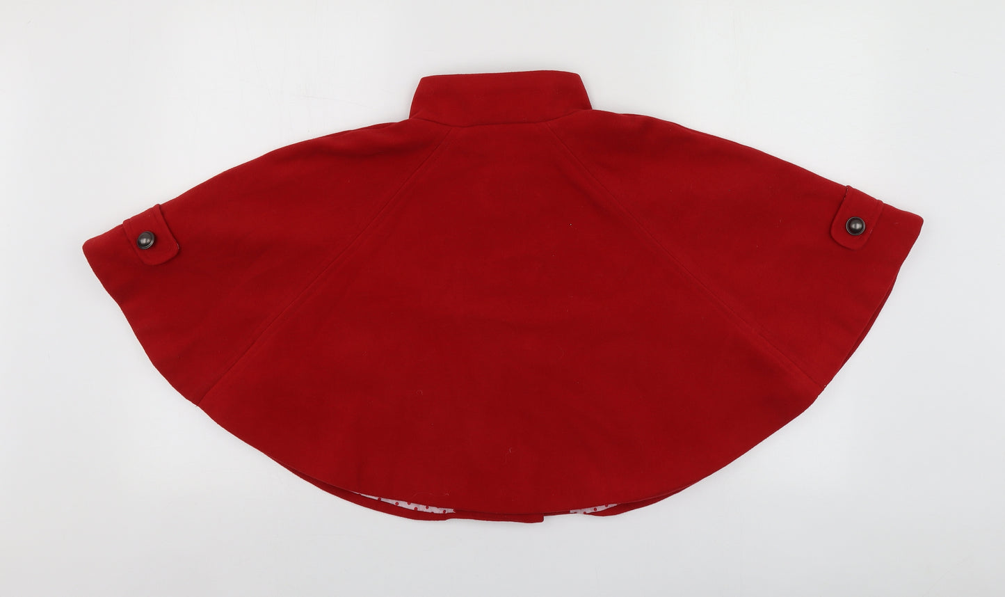 Made With Love Girls Red   Gilet Poncho Size 6-7 Years