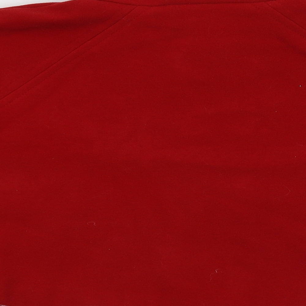 Made With Love Girls Red   Gilet Poncho Size 6-7 Years