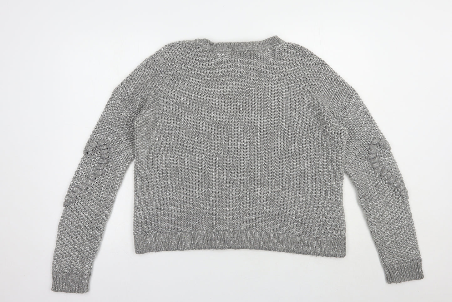 NEXT Womens Grey Crew Neck  Polyester Pullover Jumper Size 12