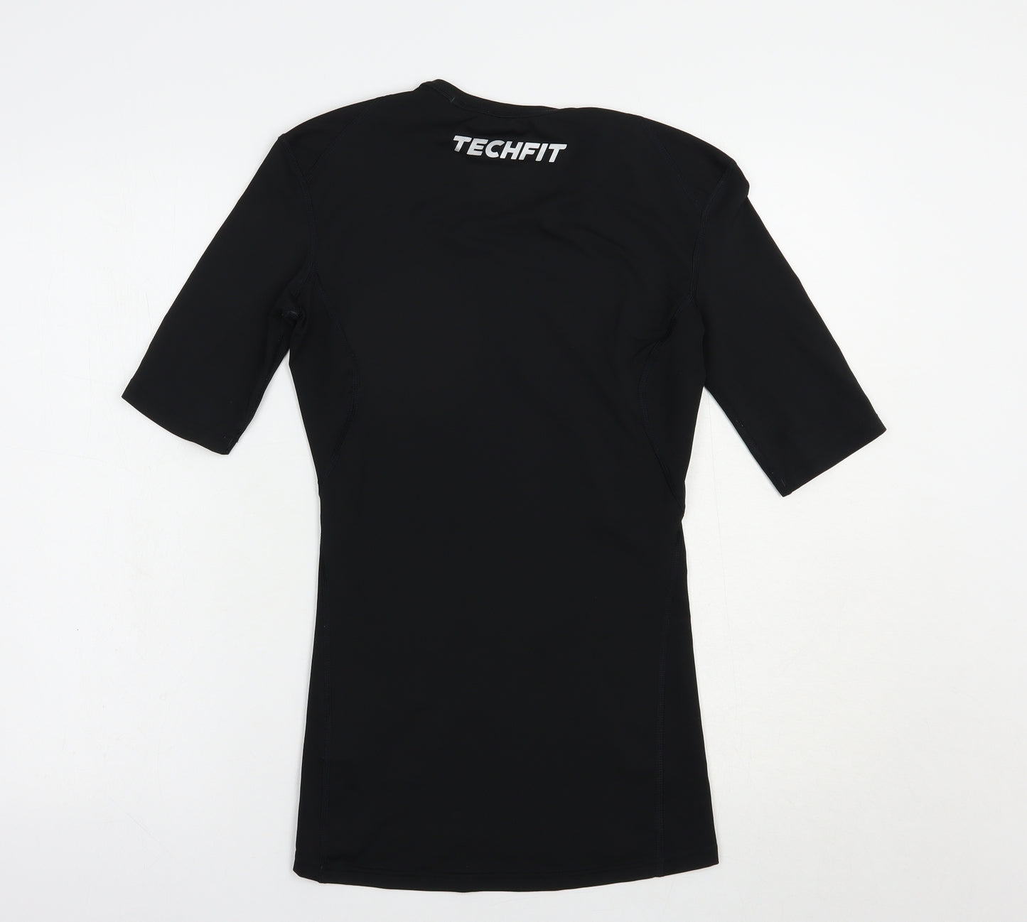 adidas Womens Black  Polyester Pullover T-Shirt Size S Crew Neck Pullover
