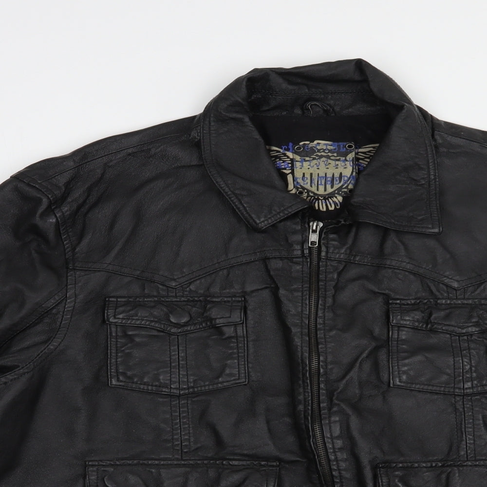 River Island Mens Black   Bomber Jacket Jacket Size XL  Zip