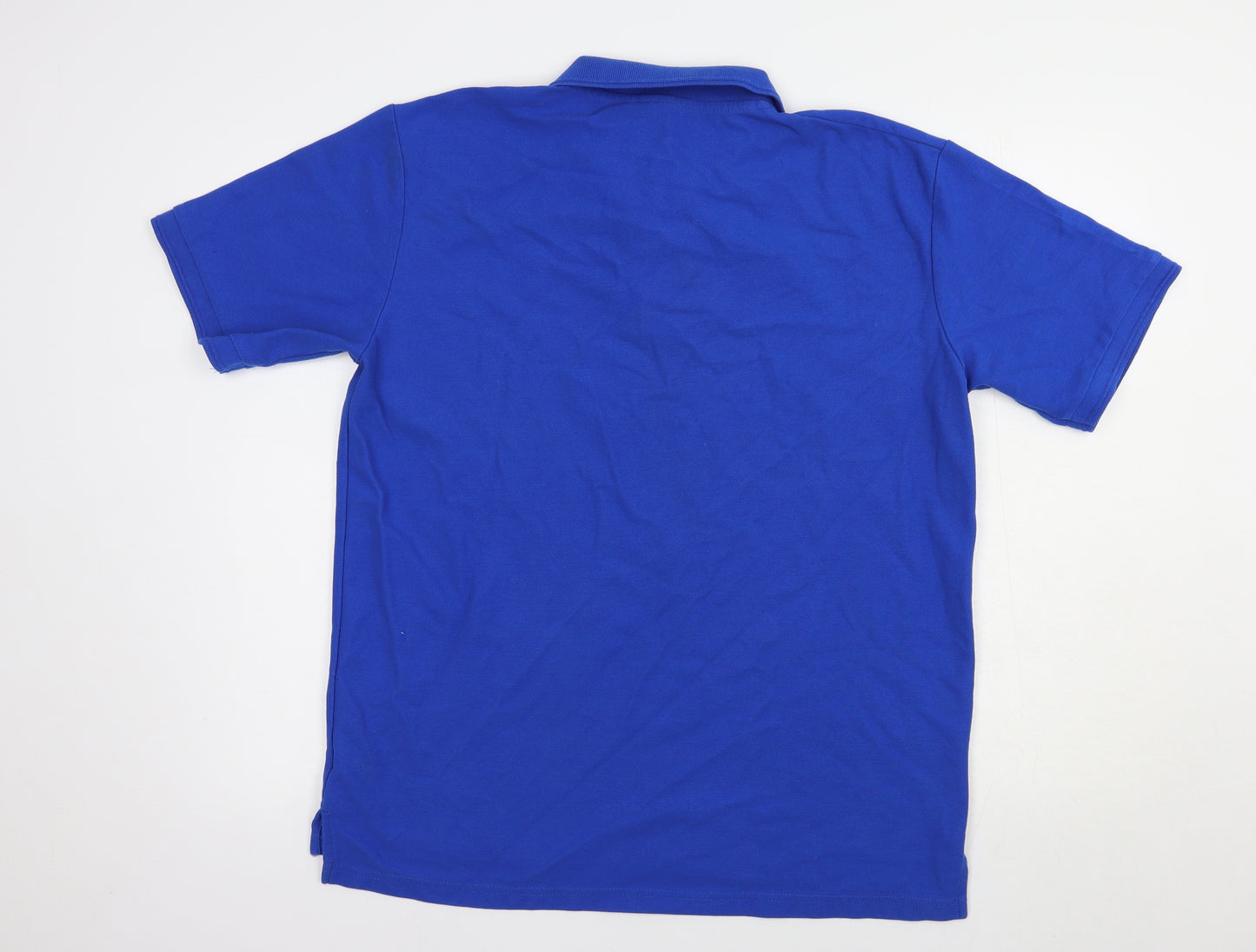 Slazenger Mens Blue  Polyester  Polo Size XL Collared Button