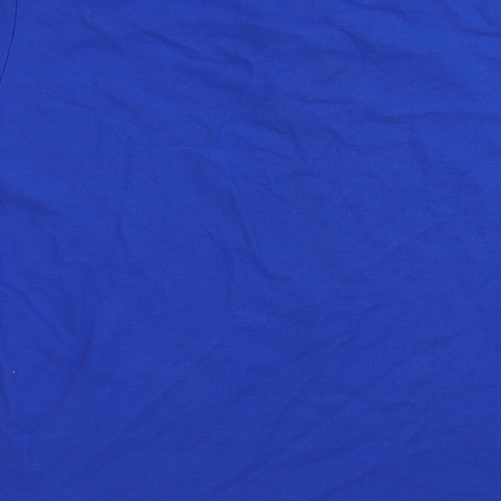 Slazenger Mens Blue  Polyester  Polo Size XL Collared Button
