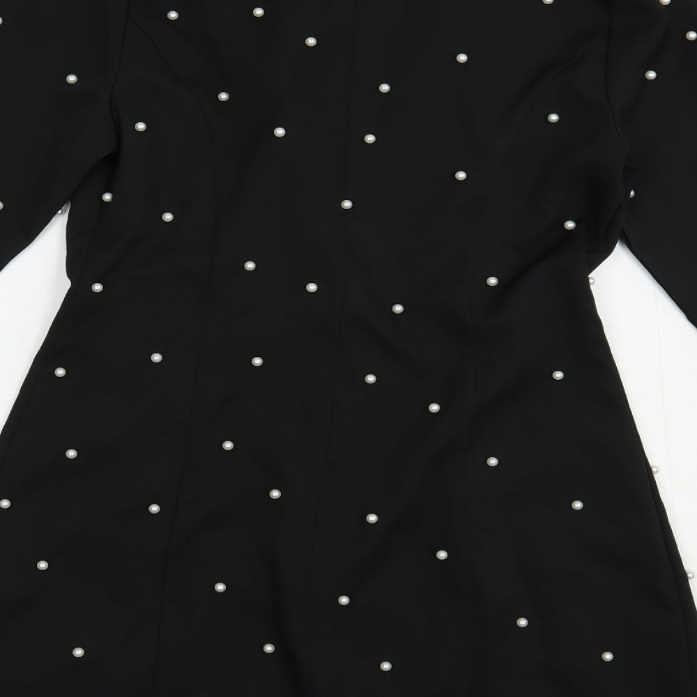 Saint Genies Womens Black   Jacket Blazer Size 10  Button